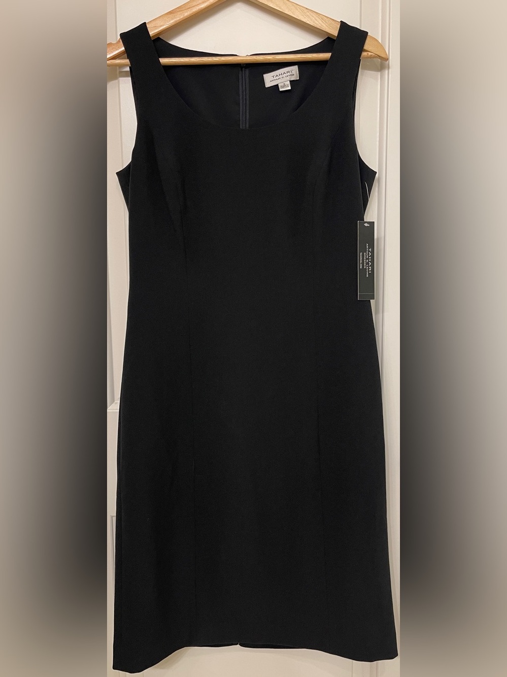 Tahari ASL Black Strapless Sheath Dress